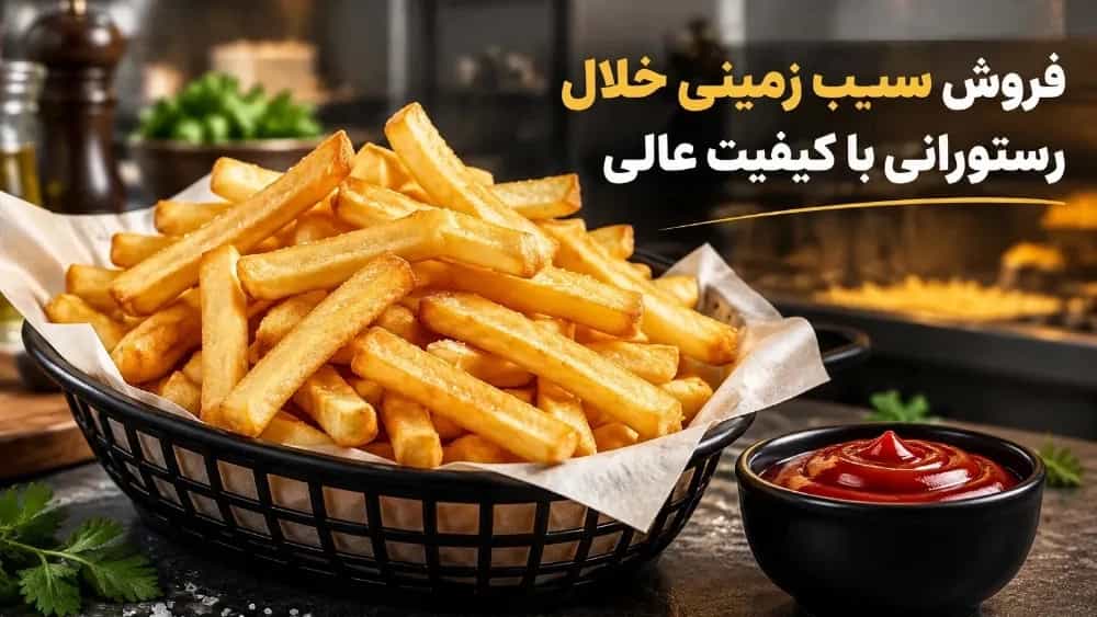 فروش سیب زمینی خلال رستورانی با کیفیت عالی فروش سیب زمینی خلال رستورانی با کیفیت عالی